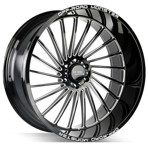 Off-Road Monster M27 Gloss Black Milled - Part Number M27612527N44GBML Off-Road Monster M27 Gloss Black Milled Photo