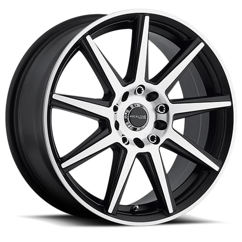 Raceline Storm 144 Satin Black W/ Machined Face - Part Number 144M-67091+40 Raceline Storm 144 Satin Black W/ Machined Face Photo
