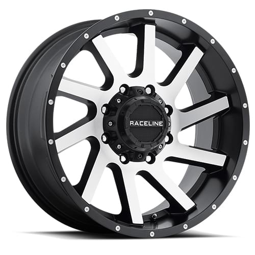 Raceline Twist 932 Satin Black W/ Machined Face - Part Number 932M-29080-00 Raceline Twist 932 Satin Black W/ Machined Face Photo