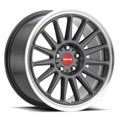 Raceline Grip 315 Gunmetal W/ Machined Lip - Part Number 315G-89516+35 Raceline Grip 315 Gunmetal W/ Machined Lip Photo