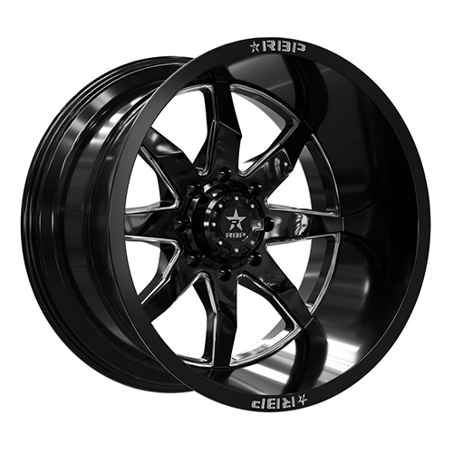 RBP 81R Saharan Gloss Black W/ Milled Spokes - Part Number 81R-2090-86-12BG RBP 81R Saharan Gloss Black W/ Milled Spokes Photo
