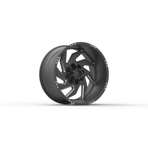 Red Dirt Road Rd19 Matte Black w/ Milled Windows & Rivets