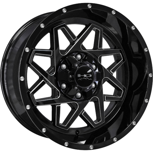HD Offroad Gridlock Black w Milling - Part Number GL209066-10GB-M HD Offroad Gridlock Black w Milling Photo