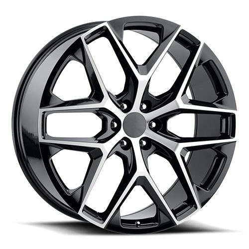Replica Tech RT-28 Gloss Black With Machined Face - Part Number RT28-2410XX31LBM Replica Tech RT-28 Gloss Black With Machined Face Photo