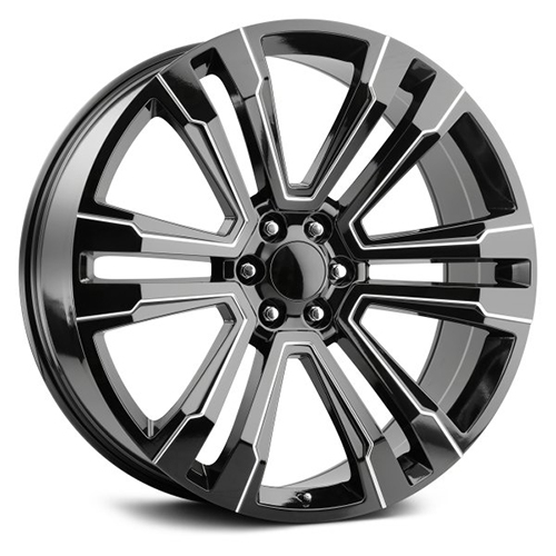 Replica Tech RT-4 Gloss Black W/ Milled Accents - Part Number RT4-2610XX20PBX-I Replica Tech RT-4 Gloss Black W/ Milled Accents Photo