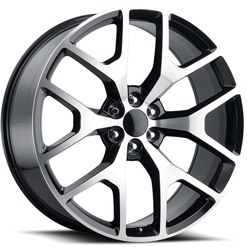 Replica Tech RT-6 Gloss Black W/ Machined Face - Part Number RT6-2085XX30RBM-I Replica Tech RT-6 Gloss Black W/ Machined Face Photo