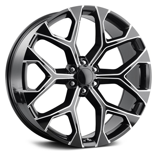 Replica Tech RT-8 Gloss Black W/ Milled Accents - Part Number RT8-2610XX30LBX Replica Tech RT-8 Gloss Black W/ Milled Accents Photo
