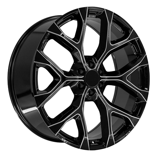 Replica Wheel Chevrolet Silverado CV98B Black W/ Milled Edge