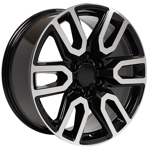 Replica Wheel GMC Sierra CV36 Black Machined Photo