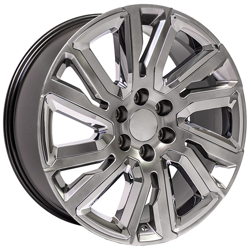 OE Wheels GMC Sierra CV39 Hyper Black W/ Chrome Inserts - Part Number CV39-22090-6550-28HB-ic OE Wheels GMC Sierra CV39 Hyper Black W/ Chrome Inserts Photo