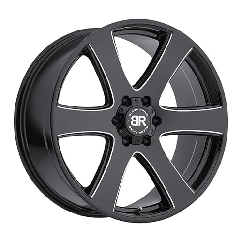 Black Rhino Haka Gloss Black W/ Milled Spokes - Part Number 2085HAK456140B12 Black Rhino Haka Gloss Black W/ Milled Spokes Photo