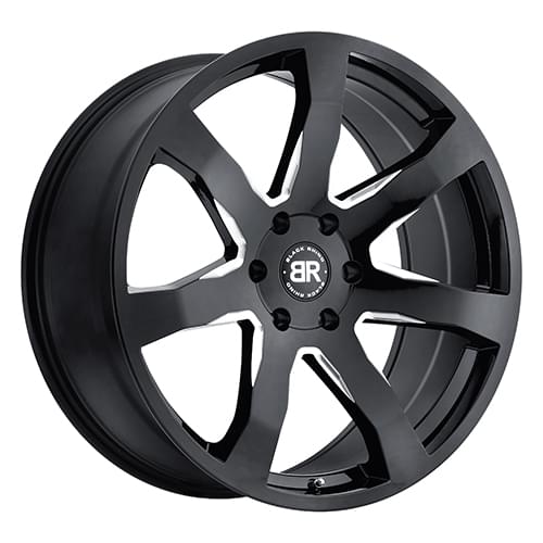 Black Rhino Mozambique Gloss Black W/ Milled Spokes - Part Number 2410MZA356135B87 Black Rhino Mozambique Gloss Black W/ Milled Spokes Photo