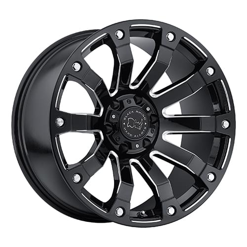Black Rhino Selkrik Gloss Black W/ Milled Spokes - Part Number 1790SLK126135B87 Black Rhino Selkrik Gloss Black W/ Milled Spokes Photo