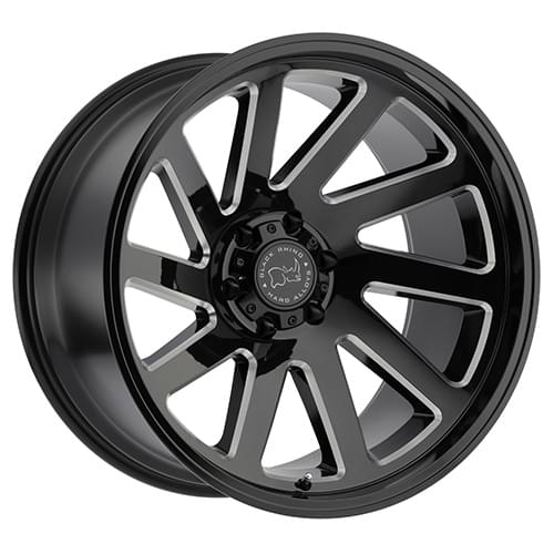 Black Rhino Thrust Gloss Black W/ Milled Spokes - Part Number 2012THR-48170B25 Black Rhino Thrust Gloss Black W/ Milled Spokes Photo