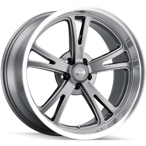 Ridler 606 Gray W/ Milled Spokes & Diamond Lip - Part Number 606-8973G Ridler 606 Gray W/ Milled Spokes & Diamond Lip Photo