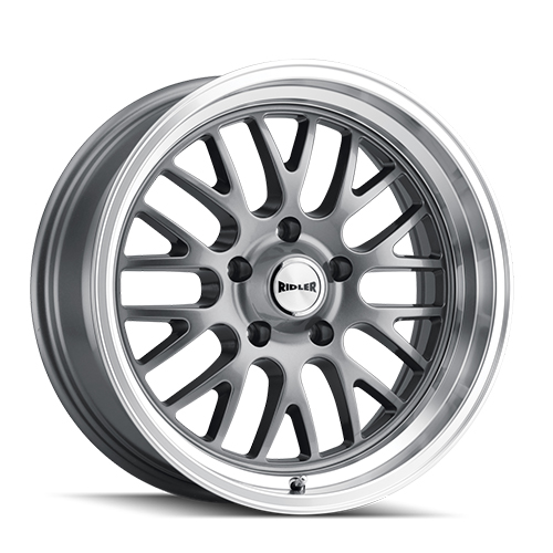 Ridler 607 Gray Machined Lip - Part Number 607-8965G Ridler 607 Gray Machined Lip Photo