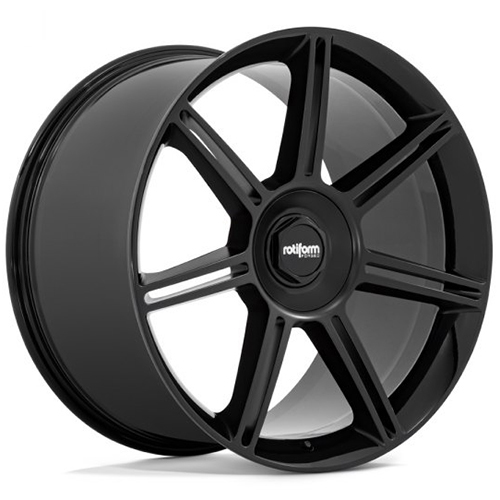 Rotiform R907 FRA Gloss Black W/ Matte Black Spokes - Part Number R907221063+56 Rotiform R907 FRA Gloss Black W/ Matte Black Spokes Photo
