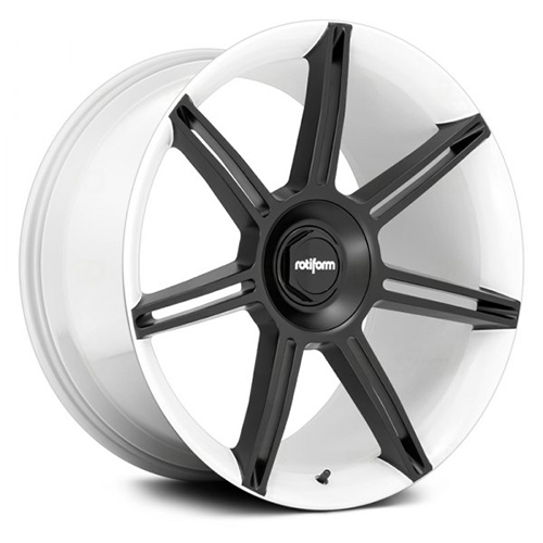 Rotiform R908 FRA Gloss White W/ Matte Black Spokes