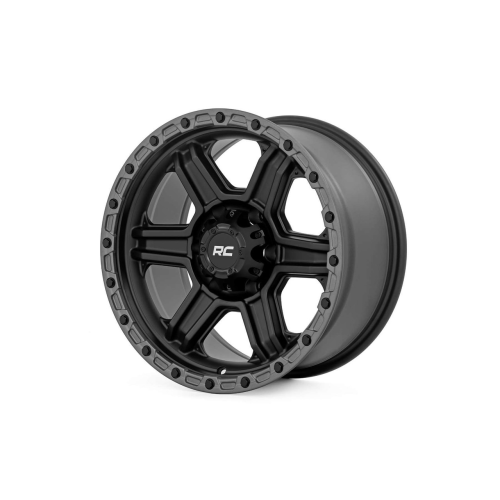 Rough Country 79 Series Semi Gloss Black w/ Gunmetal Ring - Part Number 79170912B Rough Country 79 Series Semi Gloss Black w/ Gunmetal Ring Photo