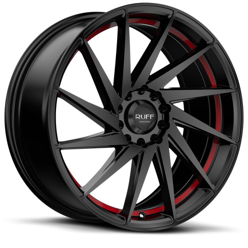 Ruff Racing R363 Satin Black W/ Red Undercut - Part Number 1775363385D04R73 Ruff Racing R363 Satin Black W/ Red Undercut Photo