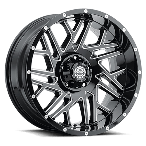 Scorpion SC29 Black W/ Milled Accents - Part Number SC29-2009639+12ML Scorpion SC29 Black W/ Milled Accents Photo
