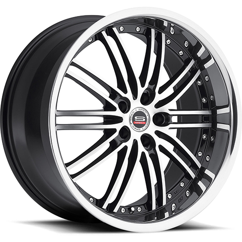 Spec-1 SP-7 Gloss Black Machined Stainless Lip - Part Number SP7S-20104025GBMSSL-DT-5X120 Spec-1 SP-7 Gloss Black Machined Stainless Lip Photo