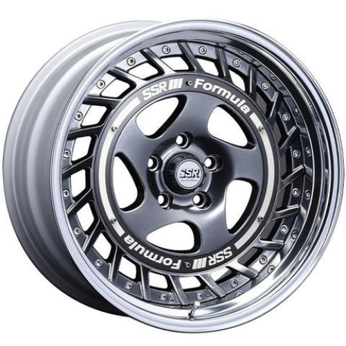SSR Formula Aero Spoke Titan Silver w/ Brushed Red Aero Plate - Part Number FAS16750+19L4CTS SSR Formula Aero Spoke Titan Silver w/ Brushed Red Aero Plate Photo