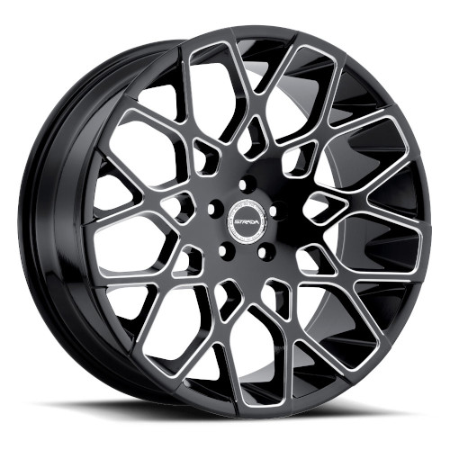 Strada Buca S59 Gloss Black W/ Milled Edge - Part Number S59452725GBML Strada Buca S59 Gloss Black W/ Milled Edge Photo