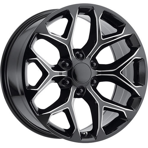 Strada OE Replica Snowflake R176 Gloss Black Milled - Part Number R176-463931GBML Strada OE Replica Snowflake R176 Gloss Black Milled Photo