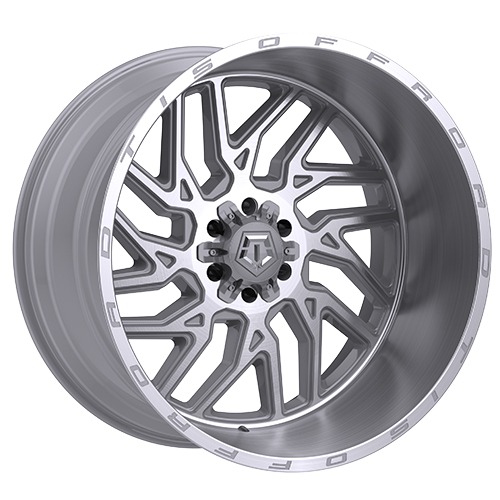 TIS Offroad 544BSM Gloss Silver With Brushed Face and Lip - Part Number 544BSM-2228944S TIS Offroad 544BSM Gloss Silver With Brushed Face and Lip Photo