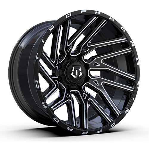 TIS Offroad 554 Gloss Black Milled - Part Number 554BM-2128744S TIS Offroad 554 Gloss Black Milled Photo