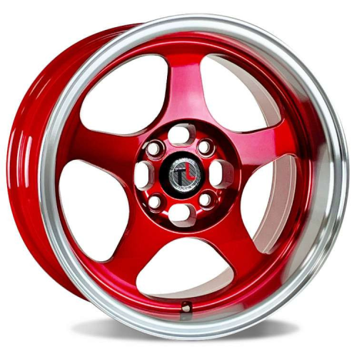 Traklite Wheels Burn Candy Red w/ Machined Lip