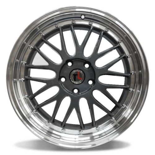 Traklite Wheels Turbulance Hyper Black w/ Chrome Rivets