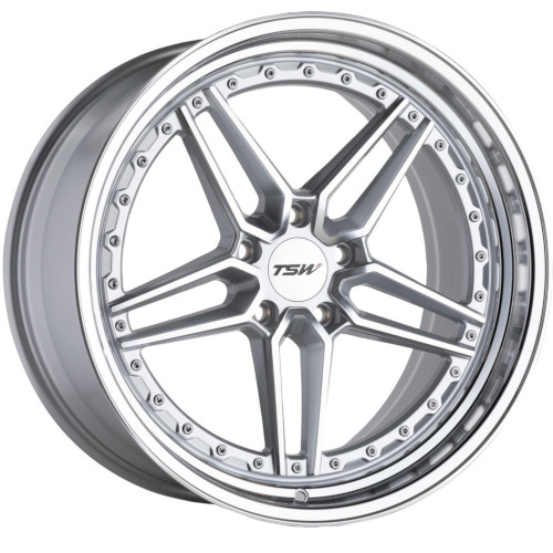 TSW Ascari Silver W/ Mirror Cut Face & Lip - Part Number 2005ACR405120S76 TSW Ascari Silver W/ Mirror Cut Face & Lip Photo
