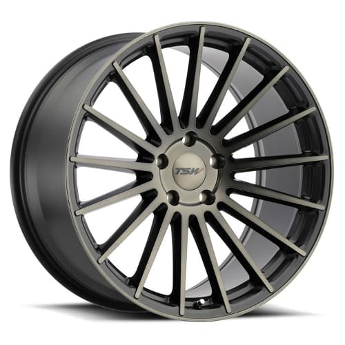 TSW Luco Matte Black W/ Machined Dark Tint - Part Number 1780LCU405108M72 TSW Luco Matte Black W/ Machined Dark Tint Photo