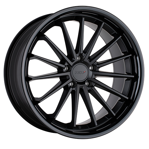 TSW Marina Matte Black W/ Gloss Black Lip - Part Number 1985MRA205114B76 TSW Marina Matte Black W/ Gloss Black Lip Photo
