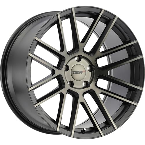 TSW Mosport Matte Black W/ Machined Dark Tint - Part Number 2290MSP375120M76 TSW Mosport Matte Black W/ Machined Dark Tint Photo