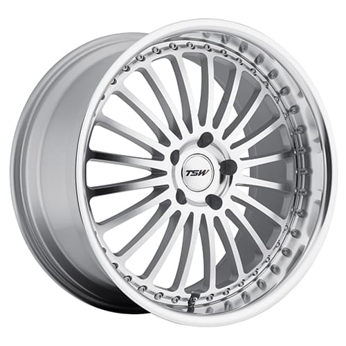 TSW Silverstone Silver W/ Mirror Face & Lip - Part Number 2085SIL405108S72 TSW Silverstone Silver W/ Mirror Face & Lip Photo