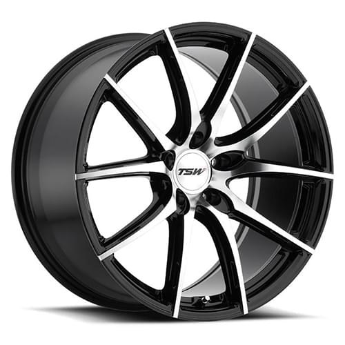TSW Sprint Gloss Black W/ Mirror Cut Face - Part Number 1985SPT405108B72 TSW Sprint Gloss Black W/ Mirror Cut Face Photo