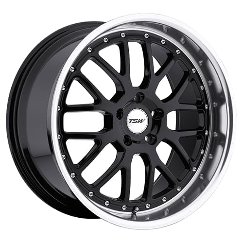 TSW Valencia Gloss Black W/ Mirror Lip - Part Number 1895VAL405112B72 TSW Valencia Gloss Black W/ Mirror Lip Photo