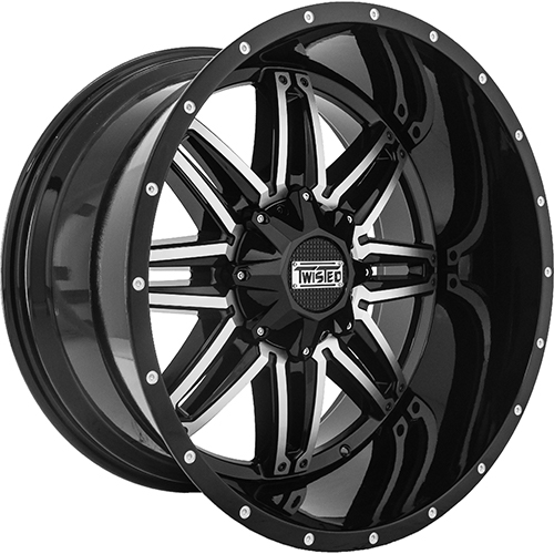 Twisted Offroad Billet T-25 Black Machined - Part Number T-25201051143127-12GBM Twisted Offroad Billet T-25 Black Machined Photo