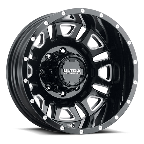 Ultra Hunter 003 Gloss Black Machined Accents Dually Rear - Part Number 003-6670FSB Ultra Hunter 003 Gloss Black Machined Accents Dually Rear Photo