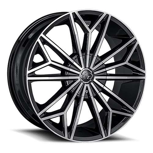 VCT Viper Black W/ Machined Spoke Face - Part Number VPR-208551420+40BM VCT Viper Black W/ Machined Spoke Face Photo