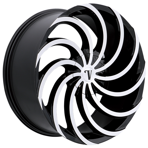 Velocity Wheel VW21 Black Machined - Part Number VW21-22850BM Velocity Wheel VW21 Black Machined Photo