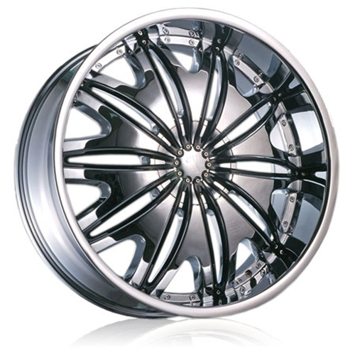 Velocity Wheel VW820 Chrome w/ Black Inserts Photo