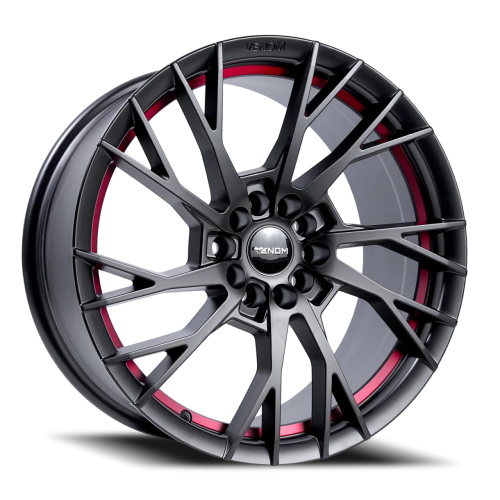 Venom 49 Satin Black W/ Red Line