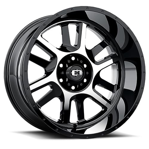 Vision Offroad Split 419 Black W/ Machined Face - Part Number 419-22287GBMF-51 Vision Offroad Split 419 Black W/ Machined Face Photo