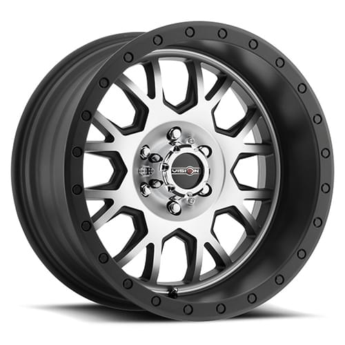 Vision Offroad Invader GV8 Black W/ Machined Face - Part Number GV8-2936MBMF18 Vision Offroad Invader GV8 Black W/ Machined Face Photo