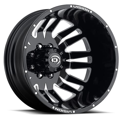 Vision Offroad Rival 401 Black W/ Machined Face Rea - Part Number 401H2879BMFRL Vision Offroad Rival 401 Black W/ Machined Face Rea Photo