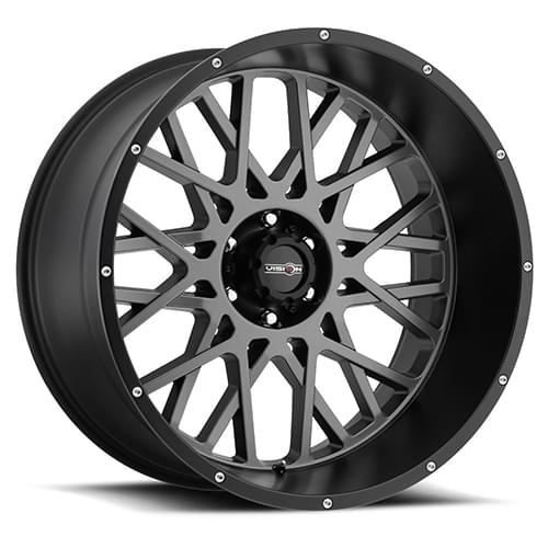 Vision Offroad Rocker 412 Anthracite W/ Black Lip - Part Number 412-24287ABL-51 Vision Offroad Rocker 412 Anthracite W/ Black Lip Photo